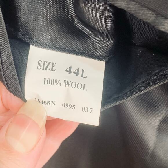 Jos A Bank Sz 44L/36R Men's 2-Piece Suit w/ Sport Coat Blazer Jacket Gray Black - Picture 14 of 15